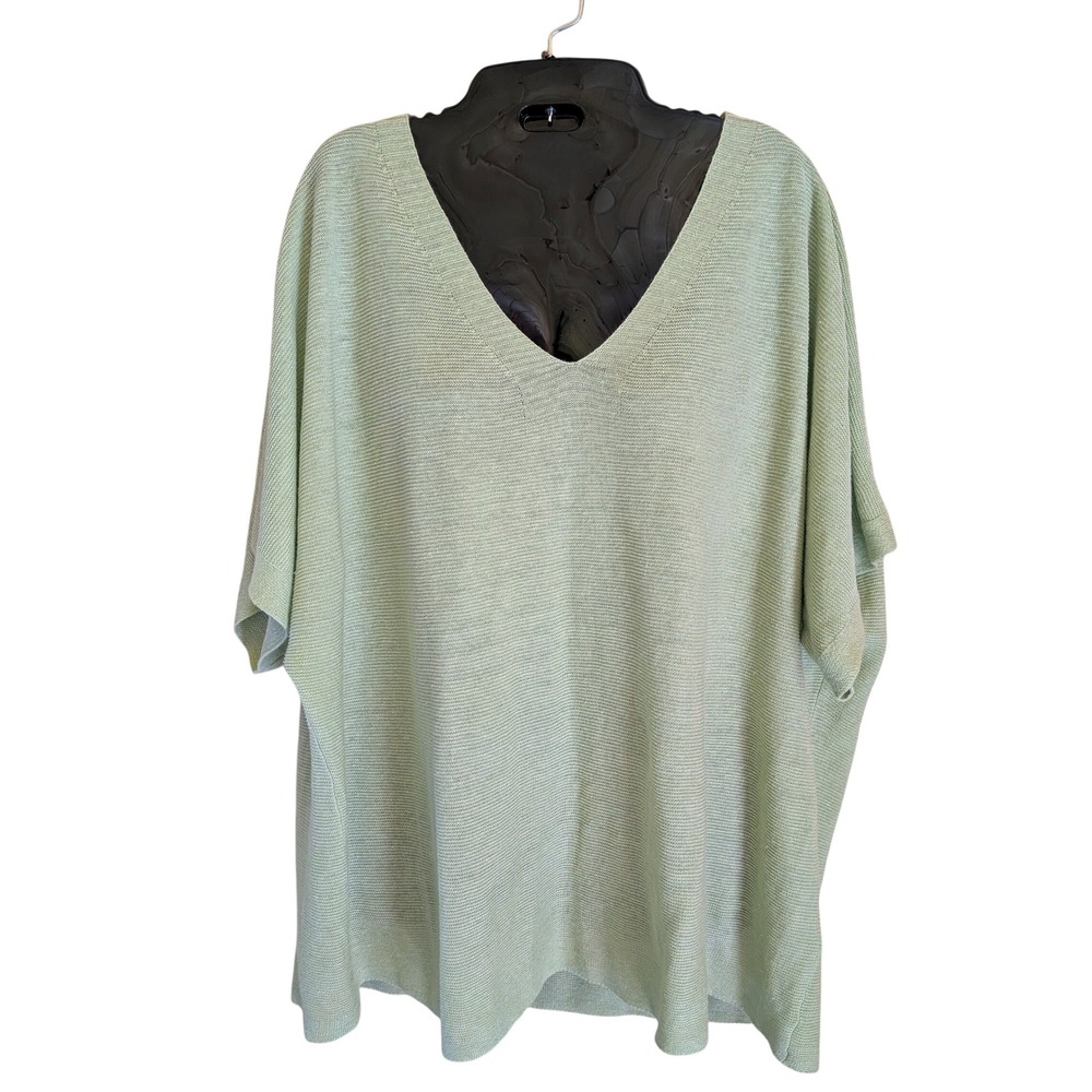 EILEEN FISHER Oragnic Linen Top Women L Lagenlook Minimalist Oversized Relaxed